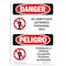 Signmission Safety Sign, OSHA, 14" Height, Rigid Plastic, No Admittance Authorized Only Spanish OS-DS-P-1014-VS-1462 - alternate 1